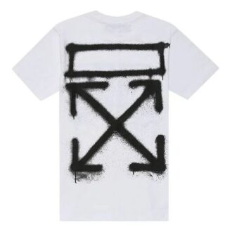 SS20 Virgil Abloh Męski Biały Spray Painting Slim White