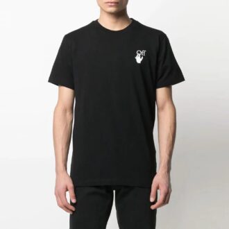 SS21 Koszulka z nadrukiem logo, szorty, wersja standardowa, czarna