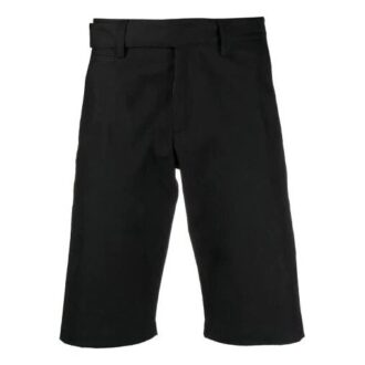 Szorty do kolan z paskiem w stylu Industrial Belt, wersja czarna