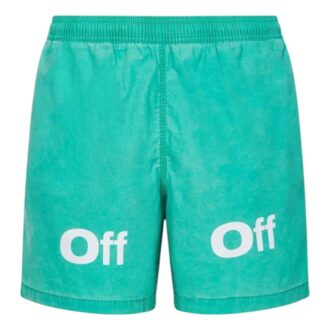 Szorty kąpielowe Off-White Bounce Off Sunset „Green”