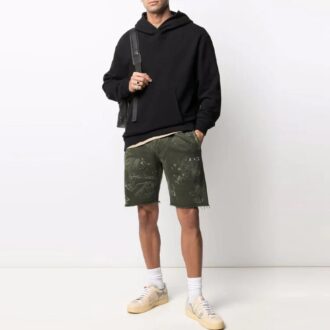 Szorty sportowe do kolan z wzorem logo SS21, wersja zielona