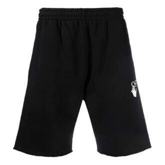 Szorty sportowe FW21 z retro logo, wersja slim fit, czarne