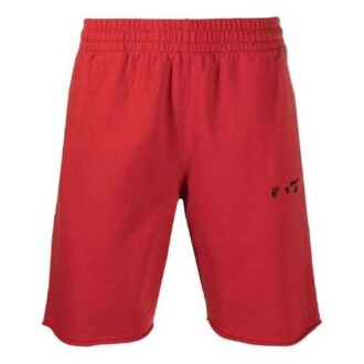 Szorty sportowe z logo SS21, wersja czerwona
