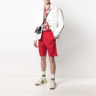 Szorty sportowe z logo SS21, wersja czerwona